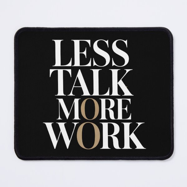 Item preview, Less Talk More Work – Premium Motivational Typography Design designed and sold by EvolusionPro.