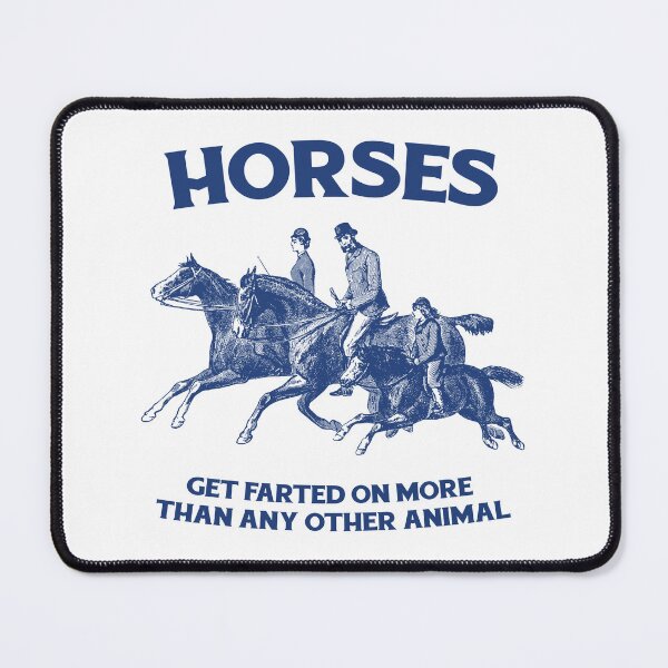 Item preview, Funny horse riding horse fart joke quote art (on light colors) designed and sold by messy-nessie.