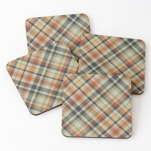 Item preview, Warm Neutral Diagonal Plaid Pattern designed and sold by Rosemarie Guieb Designs.