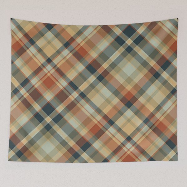 Item preview, Warm Neutral Diagonal Plaid Pattern designed and sold by Rosemarie Guieb Designs.