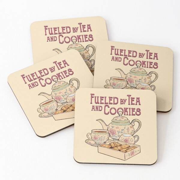 Item preview, Fueled by Tea and Cookies floral teapot designed and sold by Shedronpanda.