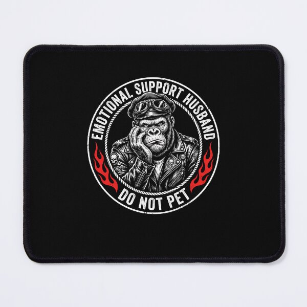 Item preview, Emotional Support Husband Do Not Pet Funny Husband Relationship Humor Gorilla Biker designed and sold by SofenArt.
