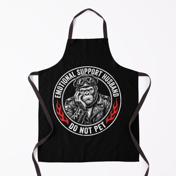 Item preview, Emotional Support Husband Do Not Pet Funny Husband Relationship Humor Gorilla Biker designed and sold by SofenArt.