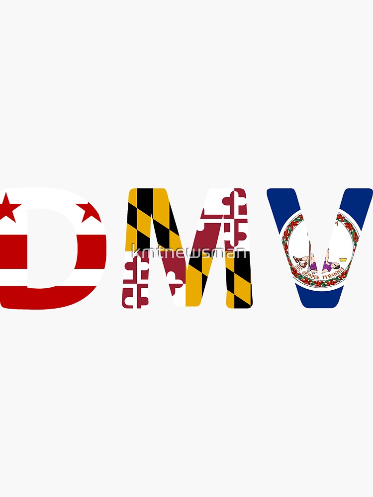 "DMV" Sticker by kmtnewsman Redbubble