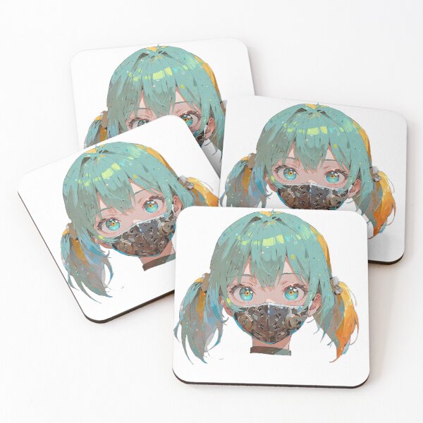 Item preview, Colorful Anime Girl Mask Sticker Aesthetic designed and sold by OFFFACE.