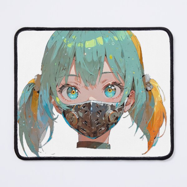 Item preview, Colorful Anime Girl Mask Sticker Aesthetic designed and sold by OFFFACE.