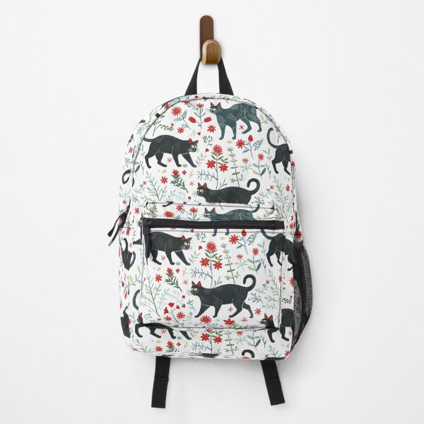 Item preview, Floral Black Cat Pattern designed and sold by xiao xuans.