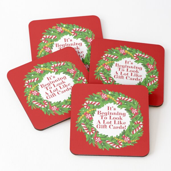 Item preview, WREATH:  It's Beginning To Look A Lot Like Gift Cards - funny Christmas holidays signs designed and sold by DesignsFromTW-S.