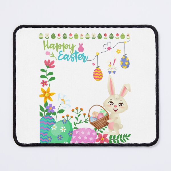 Item preview, Cute Easter Bunny with flowers and eggs designed and sold by FunSticky14.
