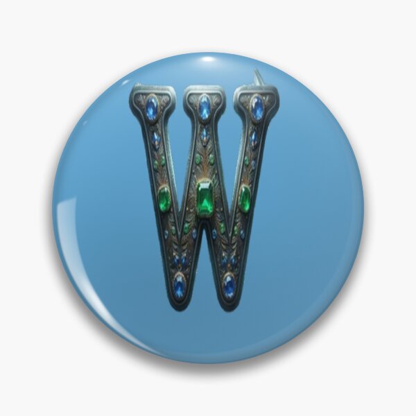 Item preview, Majestic Water Aura Letter W: Crystal Monogram with Sapphire Accents & Liquid Motion designed and sold by KalamAura.