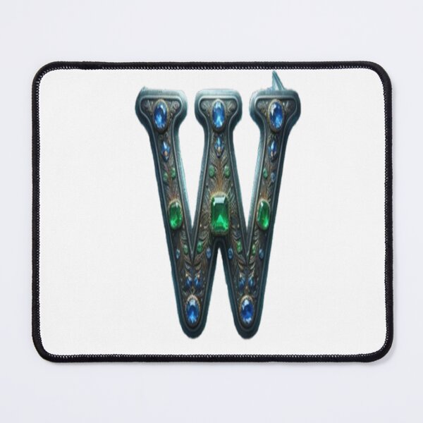 Item preview, Majestic Water Aura Letter W: Crystal Monogram with Sapphire Accents & Liquid Motion designed and sold by KalamAura.