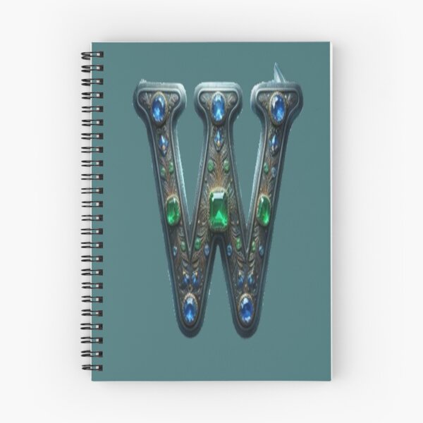 Item preview, Majestic Water Aura Letter W: Crystal Monogram with Sapphire Accents & Liquid Motion designed and sold by KalamAura.