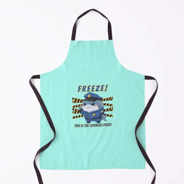 Item preview, Freeze This Is The Cuteness Police Shark designed and sold by Nature's Chibis.