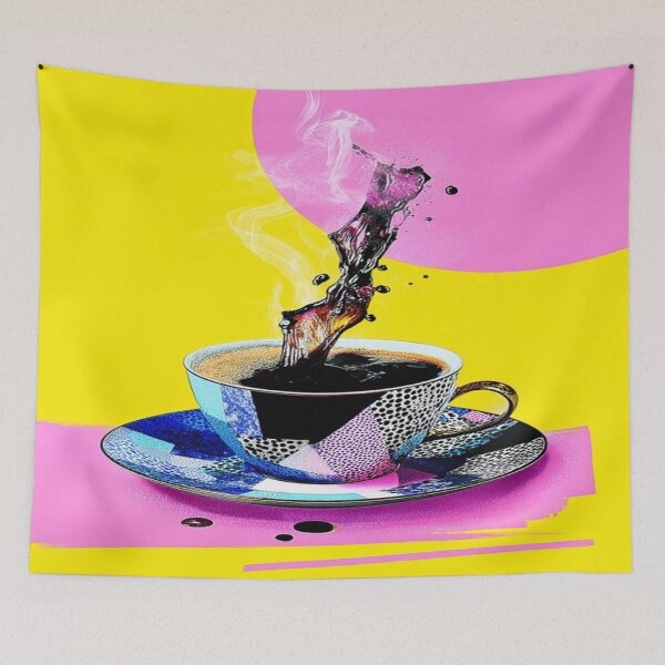 Item preview, Caffeine Chaos in a Polka-Dot Cup designed and sold by Overthinker9.