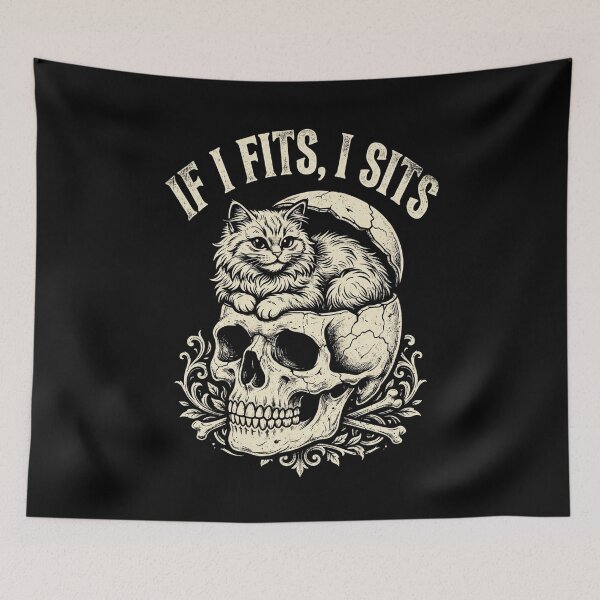 Item preview, If I Fits, I Sits Cat Lover Feline Meme Humor designed and sold by SofenArt.
