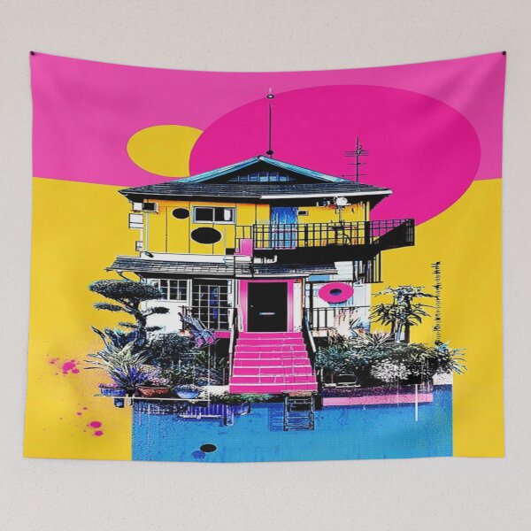 Item preview, Retro-Future Residence: Pink Stairs to Paradise designed and sold by Overthinker9.