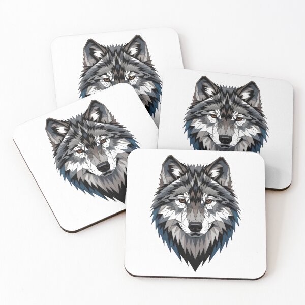 Item preview, Geometric Wolf Head Abstract Polygon Art designed and sold by Zanigold.