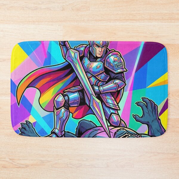 Item preview, Cuddle Planet Knight – Cosmic Warrior vs Rainbow Troll Art designed and sold by Black Infinite Worlds.
