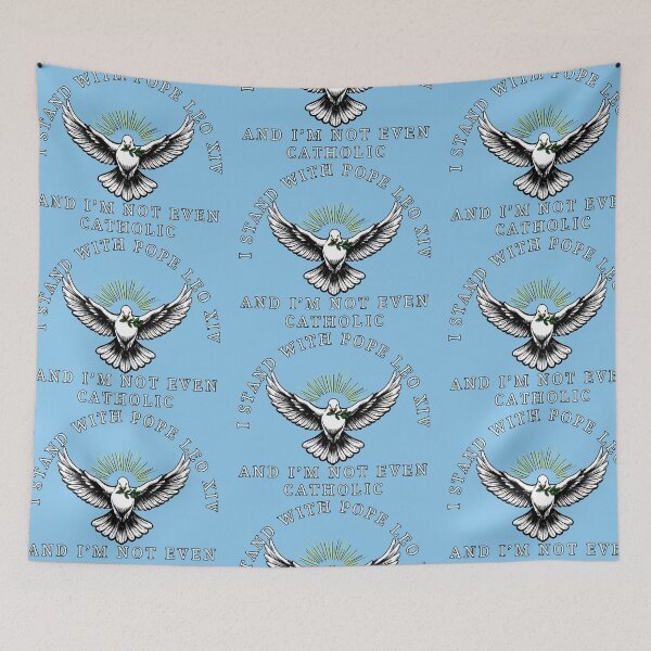 Item preview, I Stand With Pope Leo XIV And I’m Not Even Catholic designed and sold by Kate Miller Illustrator.
