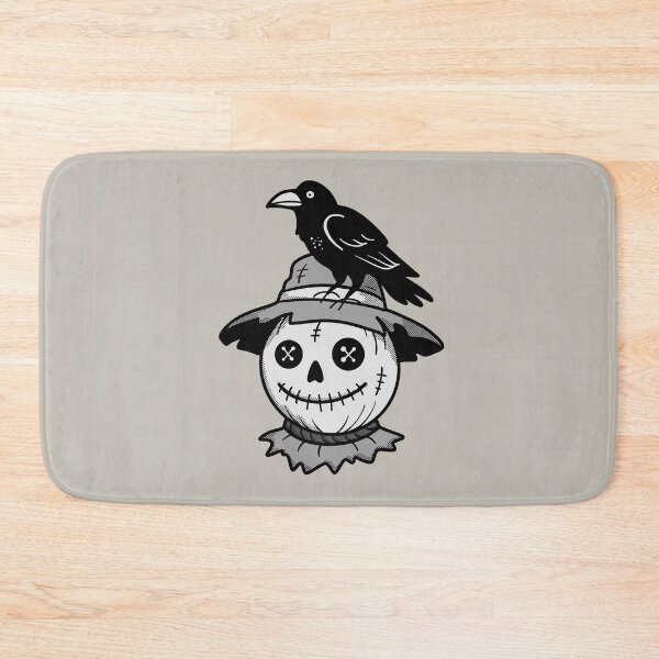Item preview, Creepy Scarecrow with Crow – Minimal Halloween Skull Design designed and sold by homework store.