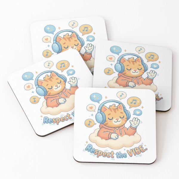 Item preview, Respect the Vibe Cat on Cloud designed and sold by Avant Gifts.