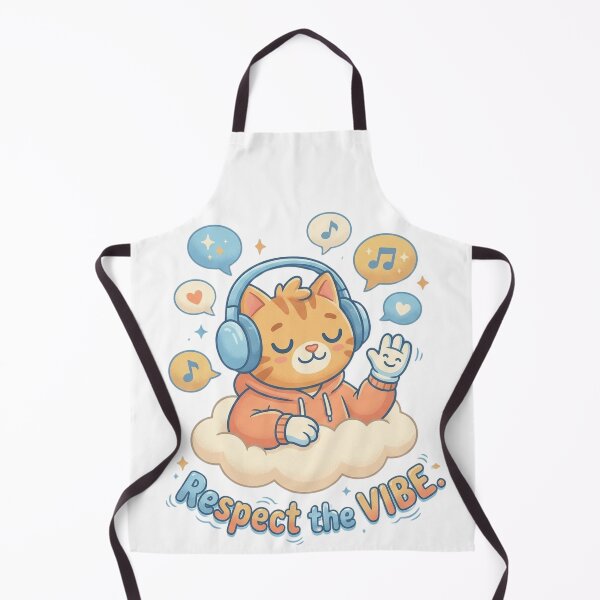 Item preview, Respect the Vibe Cat on Cloud designed and sold by Avant Gifts.