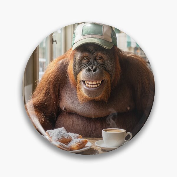 Item preview, Happy Orangutan in French Quarter Embraces Yat Culture designed and sold by Tridentulus.