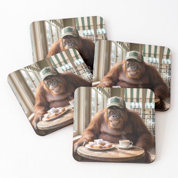 Item preview, Happy Orangutan in French Quarter Embraces Yat Culture designed and sold by Tridentulus.