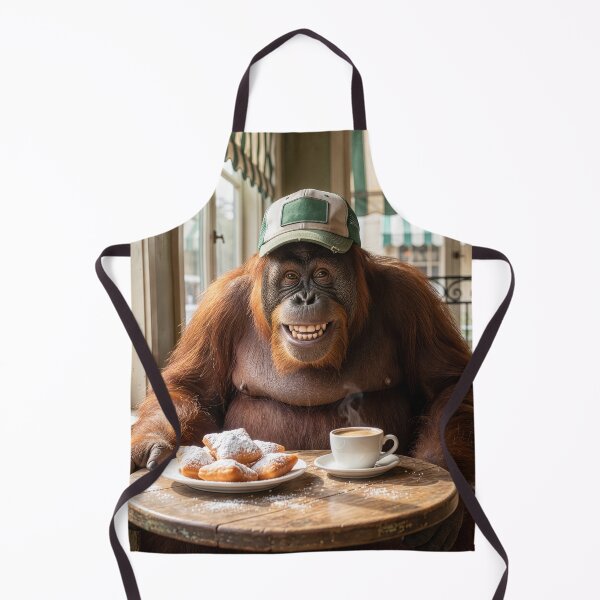 Item preview, Happy Orangutan in French Quarter Embraces Yat Culture designed and sold by Tridentulus.