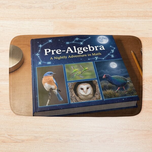 Item preview, Bird Loving Pre-Algebra Math Book designed and sold by Uniqueartai.