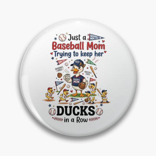 Item preview, Just a Baseball Mom Trying to Keep Her Ducks in a Row Cute Game Day Duck Design designed and sold by Winarrts.