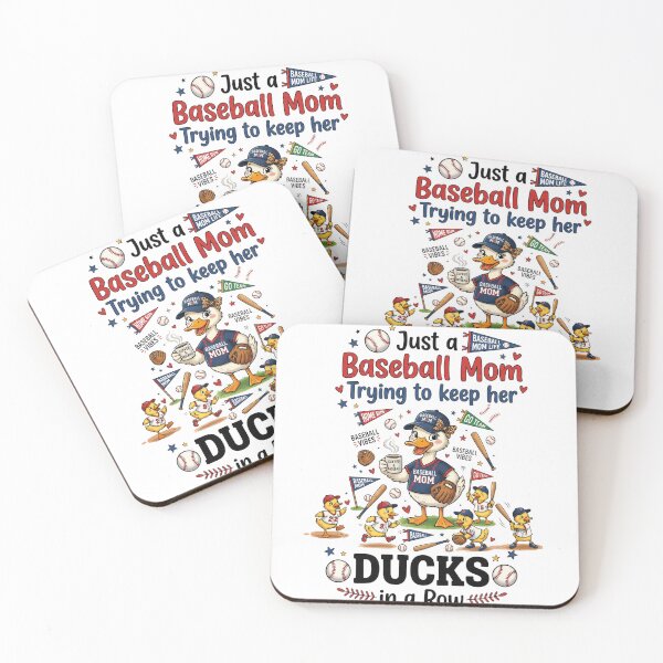 Item preview, Just a Baseball Mom Trying to Keep Her Ducks in a Row Cute Game Day Duck Design designed and sold by Winarrts.