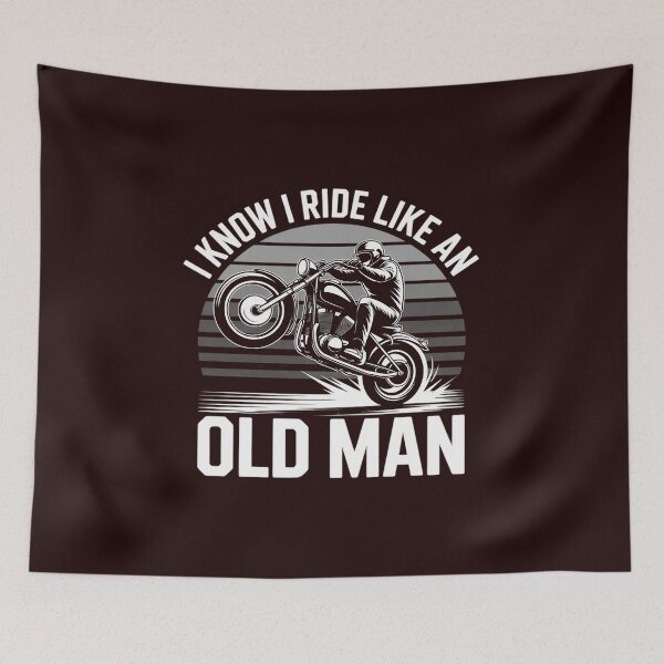 Item preview, Old Man Bike Dirtbike Motocross designed and sold by LavenderAndRage.