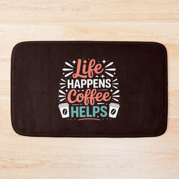 Item preview, Life happens, coffee helps designed and sold by LavenderAndRage.