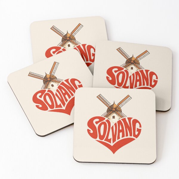 Item preview, Solvang, California - Windmill Heart Shape Typography designed and sold by Myra365Art.