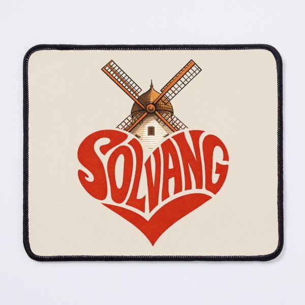Item preview, Solvang, California - Windmill Heart Shape Typography designed and sold by Myra365Art.