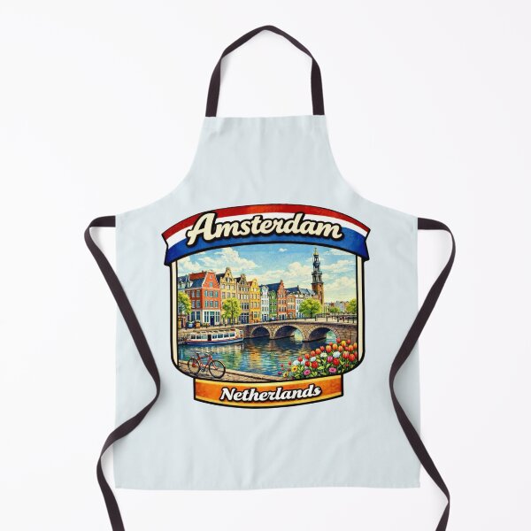 Item preview, Amsterdam, Netherlands - Canal, Houses & Bridge designed and sold by Myra365Art.
