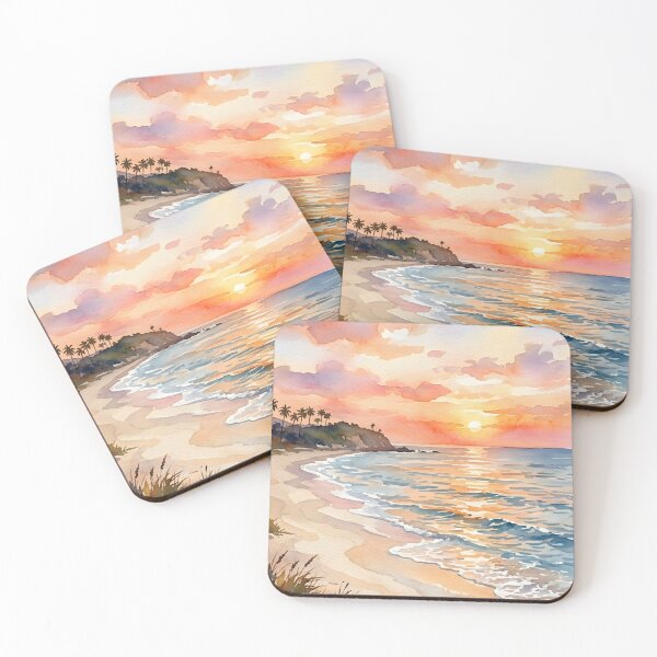Item preview, Watercolor Sunset Cove: A Summer Vacation Journey designed and sold by VibranPalette.