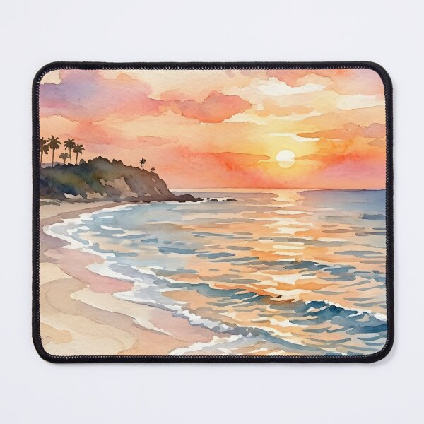 Item preview, Watercolor Sunset Cove: A Summer Vacation Journey designed and sold by VibranPalette.