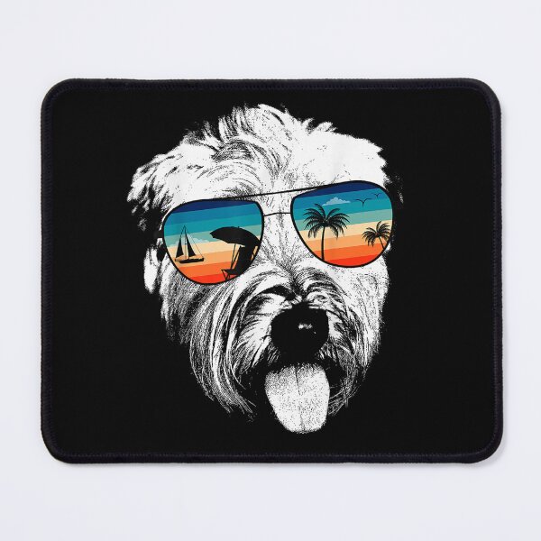 Item preview, Wheaten Terrier With Glasses Sunglasses Retro designed and sold by goombi-creative.