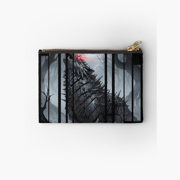 Item preview, Armored Demon Wolf with Glowing Eyes – Dark Fantasy Beast in Foggy Forest designed and sold by CrimsonChords.
