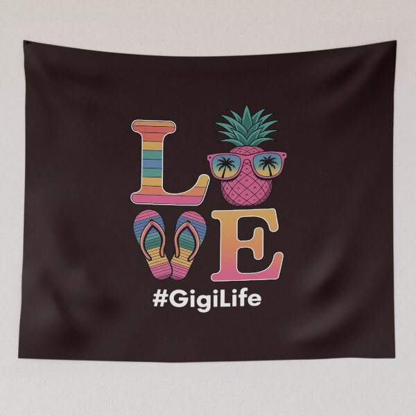 Item preview, LOVE Gigi Life Pineapple Flip Flop Gift designed and sold by Black-Montana.