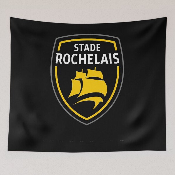 Aperçu de l'œuvre Logo du Stade Rochelai Rugby Joueur créée et vendue par 420Lovers.