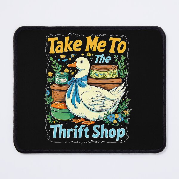 Item preview, Take Me To The Thrift Shop Blue Bow Tie Goose Vintage Tins Floral Retro designed and sold by graphixpolash.