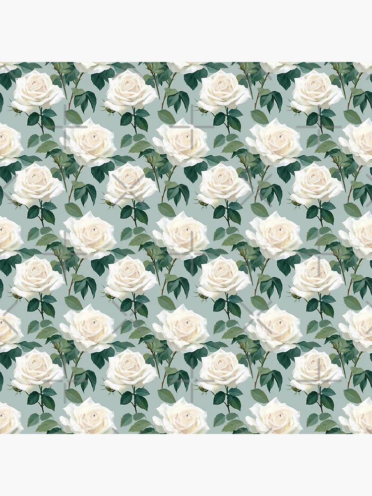Thumbnail 3 of 3, Poster, White Roses - pretty spring pattern designed and sold by EliteShadow.