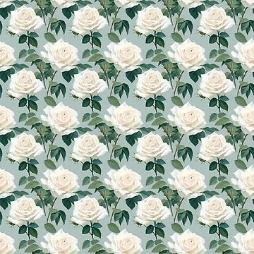 Artwork thumbnail, White Roses - pretty spring pattern by EliteShadow
