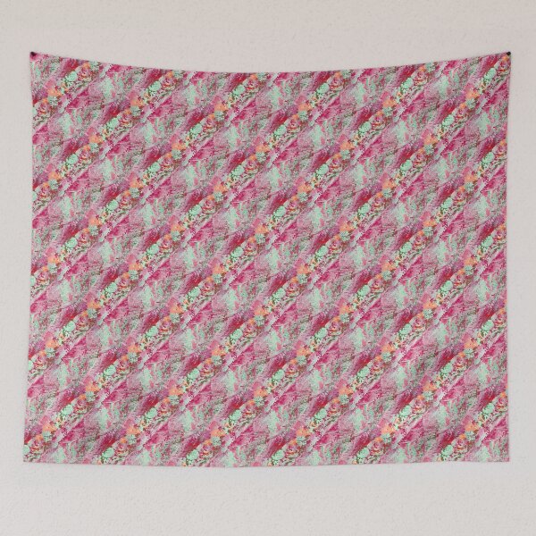 Aperçu de l'œuvre Jardin abstrait horizontal texturé rose créée et vendue par Artistestella.