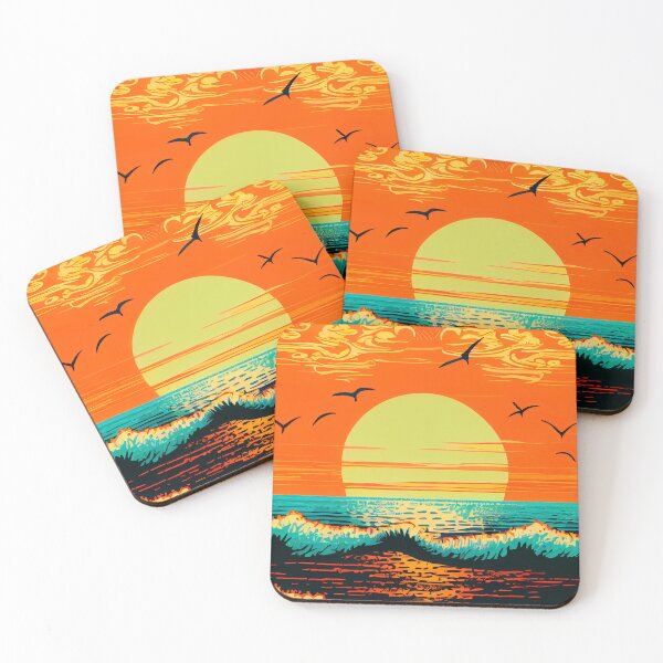 Item preview, Neon Beach Sunset - Rio de Janeiro Pop Art Style designed and sold by edstorebeaches.