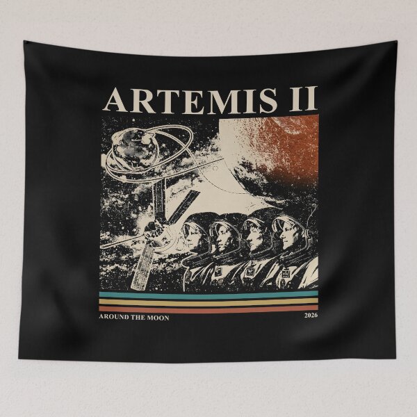 Item preview, Vintage Artemis II Around The Moon 2026 designed and sold by SKULLS4INT.