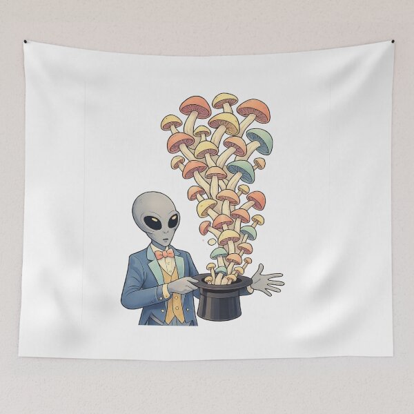 Item preview, Trippy Alien Wizard Psychedelic Art designed and sold by SoftSproutstu.